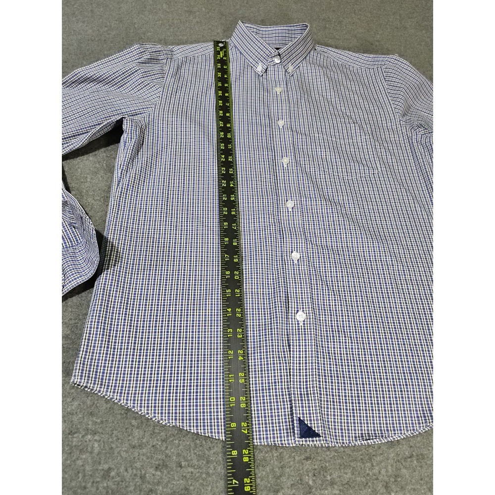 UNTUCKit Shirt Mens M Button Front Red Blue Check Long Sleeve Casual Slim Fit - Picture 5 of 12